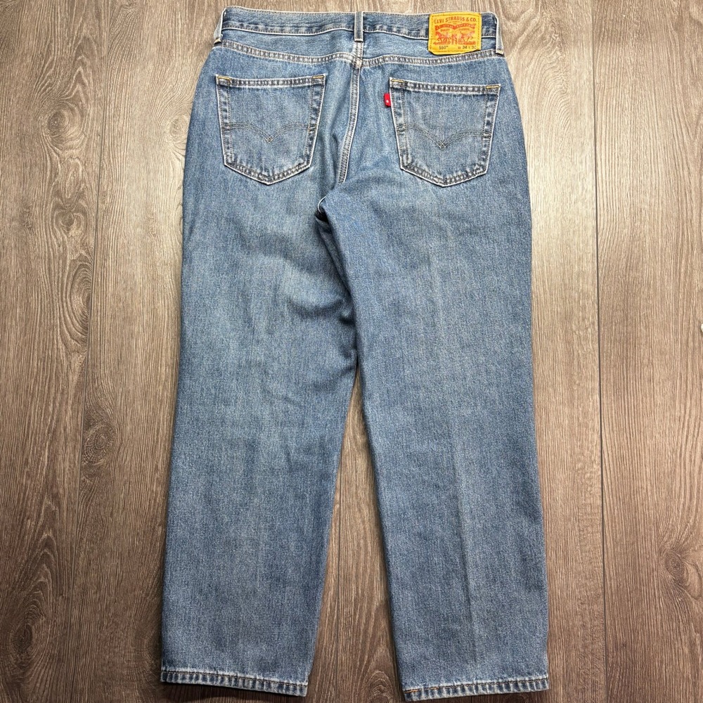 Levis 550 Relaxed Fit Tapered Leg Blue Denim Jeans Mens 34x30 Y2K Medium Wash